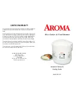 Предварительный просмотр 1 страницы Aroma ARC-851 Instruction Manual & Cooking Manual