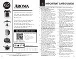 Предварительный просмотр 2 страницы Aroma ART-738R Instruction Manual