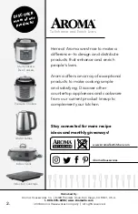 Preview for 2 page of Aroma ART-826SB Instruction Manual