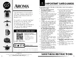 Preview for 2 page of Aroma ASP-700 Instruction Manual