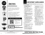 Предварительный просмотр 2 страницы Aroma AWK-105 Instruction Manual