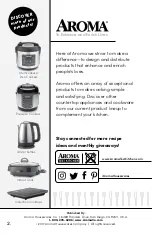 Предварительный просмотр 2 страницы Aroma AWK-129SM Instruction Manual