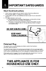 Предварительный просмотр 4 страницы Aroma AWK-151B Instruction Manual