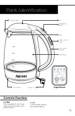 Предварительный просмотр 5 страницы Aroma AWK-162BD Instruction Manual