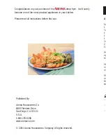 Preview for 2 page of Aroma CoolFry ADF-171N Instruction Manual & Cooking Manual