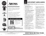 Preview for 2 page of Aroma Select Stainless ARC-914SBDS Instruction Manual
