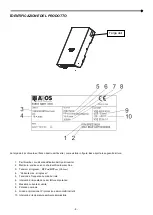 Предварительный просмотр 8 страницы Aros SIRIO EASY 1500 Installation And User Manual