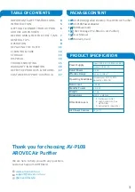 Preview for 3 page of arovec AV-P108 User Manual