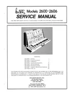 ARP Instruments 2600 Service Manual preview