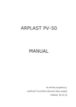 Preview for 1 page of ARPLAST PV-50 Manual