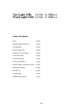 Preview for 3 page of ARRI 1250 Operating Instructions Manual