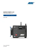 Preview for 1 page of ARRI ALEXA 35 SUP 1.0.3 Release Notes