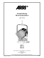 Предварительный просмотр 1 страницы ARRI ARRI D 5 Short Instructions