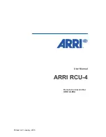 Preview for 1 page of ARRI ARRI RCU-4 User Manual