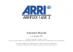 Preview for 1 page of ARRI ARRIFLEX 16SR3 Instruction Manual