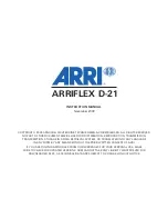 ARRI ARRIFLEX D-21 Instruction Manual preview