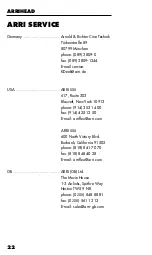 Preview for 22 page of ARRI ARRIHEAD II Operating Instructions Manual