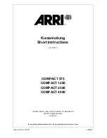 Предварительный просмотр 1 страницы ARRI COMPACT 575 Short Instructions