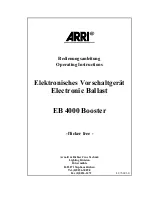 ARRI EB 4000 Operating Instructions Manual preview