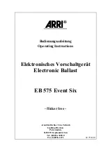 ARRI EB 575 Operating Instructions Manual preview