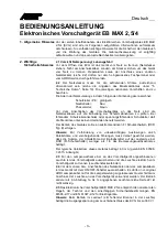 Предварительный просмотр 4 страницы ARRI EB MAX 2,5/4 Operating Instructions Manual