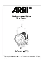 ARRI M 40/25 User Manual preview