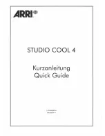 Предварительный просмотр 1 страницы ARRI Studio Cool 4 Quick Manual