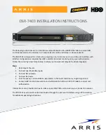 Arris DSR-7403 Installation Instructions Manual предпросмотр