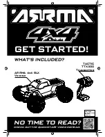 Preview for 1 page of Arrma 4x4 BLX Get Started