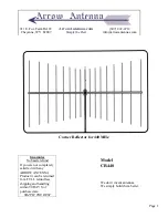 Arrow Antenna CR440 Manual preview