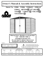 Arrow Storage Products 697.68616A Owner'S Manual & Assembly Instructions preview