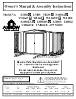 Arrow Storage Products 697.76095 Owner'S Manual & Assembly Instructions preview