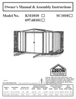 Предварительный просмотр 1 страницы Arrow Storage Products 697 Owner'S Manual & Assembly Instructions