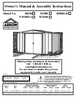 Preview for 1 page of Arrow Storage Products BD88GB Owner'S Manual & Assembly Instructions