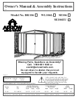 Arrow Storage Products BR106 Owner'S Manual & Assembly Instructions preview