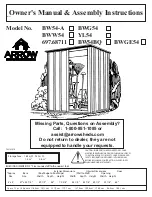 Предварительный просмотр 1 страницы Arrow Storage Products BW54-A Owner'S Manual & Assembly Instructions