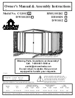 Arrow Storage Products CG1012 Owner'S Manual & Assembly Instructions preview