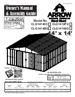 Preview for 1 page of Arrow Storage Products CLG1414BG Owner'S Manual And Assembly Manual