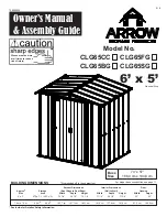 Preview for 1 page of Arrow Storage Products CLG65BG Series Owner'S Manual & Assembly Manual