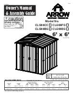 Arrow Storage Products CLG66BG Owner'S Manual & Assembly Manual preview