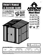 Preview for 1 page of Arrow Storage Products CLG67BG Owner'S Manual & Assembly Manual