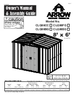 Arrow Storage Products CLG86BG Owner'S Manual & Assembly Manual preview