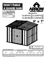 Preview for 1 page of Arrow Storage Products CLG87BG Owner'S Manual & Assembly Manual