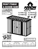 Arrow Storage Products CLP84BG Owner'S Manual & Assembly Manual preview