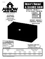 Arrow Storage Products DBBWAN Owner'S Manual And Assembly Manual предпросмотр