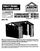 Preview for 1 page of Arrow Storage Products DKGA-A Owner'S Manual And Assembly Manual