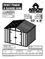 Arrow Storage Products DS108 Owner'S Manual & Assembly Manual предпросмотр