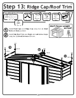 Предварительный просмотр 30 страницы Arrow Storage Products ED102 Owner'S Manual & Assembly Manual