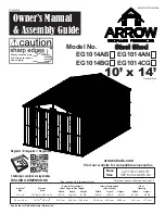 Preview for 1 page of Arrow Storage Products EG1014AB Owner'S Manual & Assembly Manual