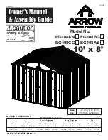 Arrow Storage Products EG108AN Owner'S Manual & Assembly Manual preview